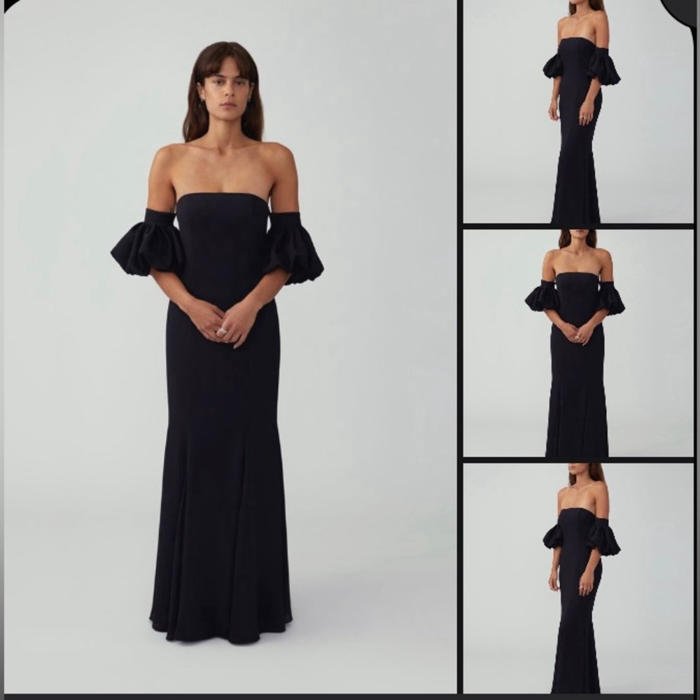 FAME AND PARTNERS Puff Sleeve Gown, size 0